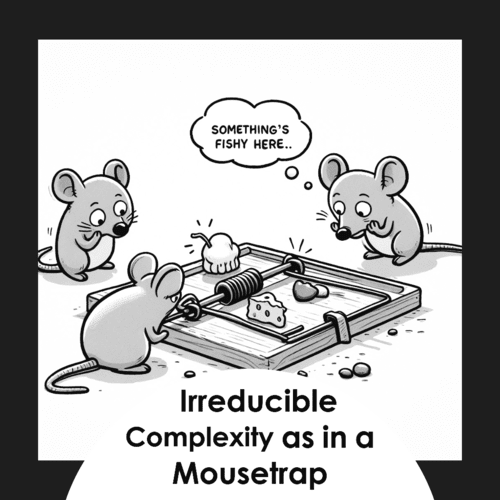 Mouse trap, an analogy for irreducible complexity