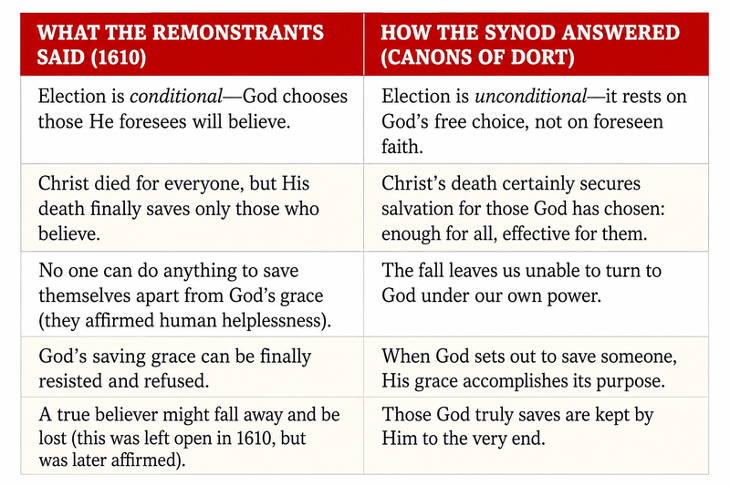 Synod of Dort summary